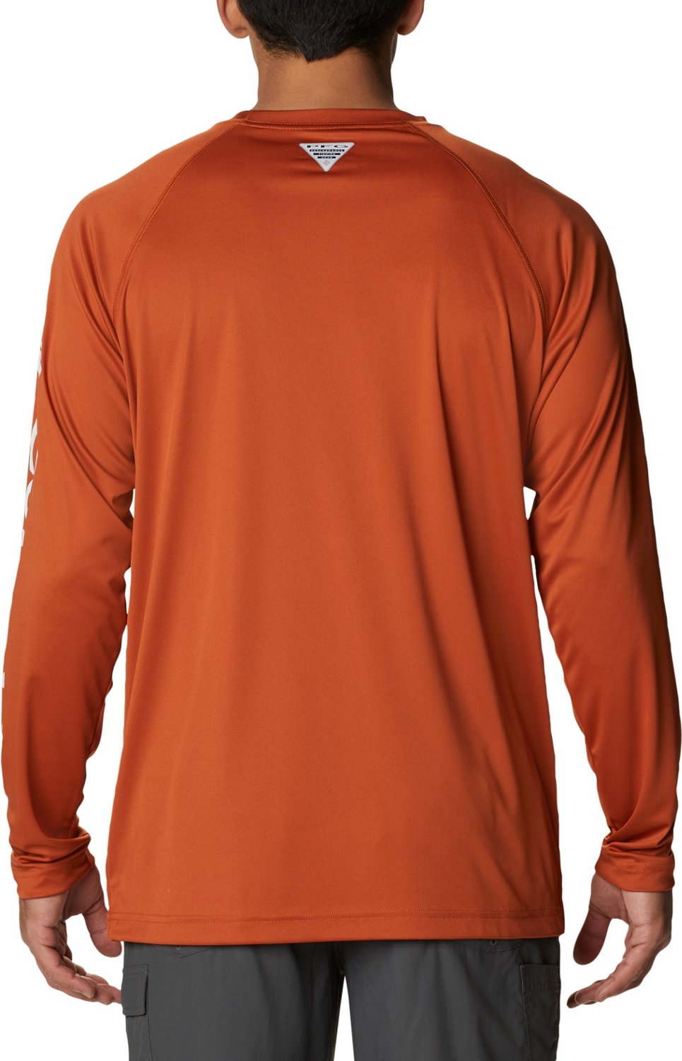 Columbia Sportswear Men's University of Texas PFG Terminal Tackle Big Long Sleeve T-shirt                                        - view number 4
