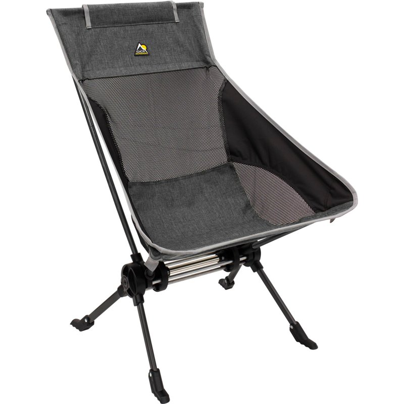 GCI Outdoor ComPack Rocker Foldable Rocking Camp Chair - Heathered Pewter