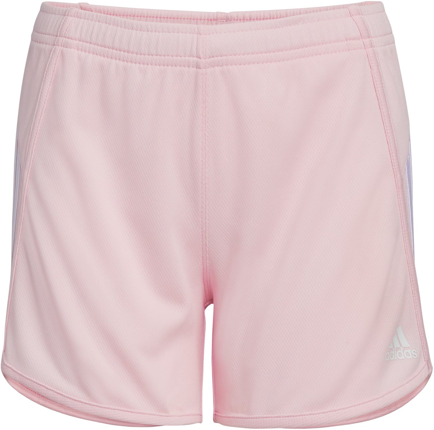 Girls pink hot sale adidas shorts