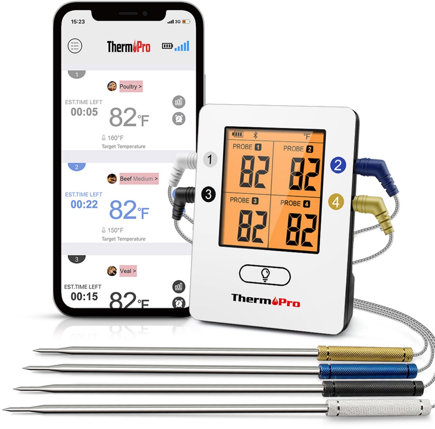  Smart Meat Thermometer Wireless with 160 Feet Range