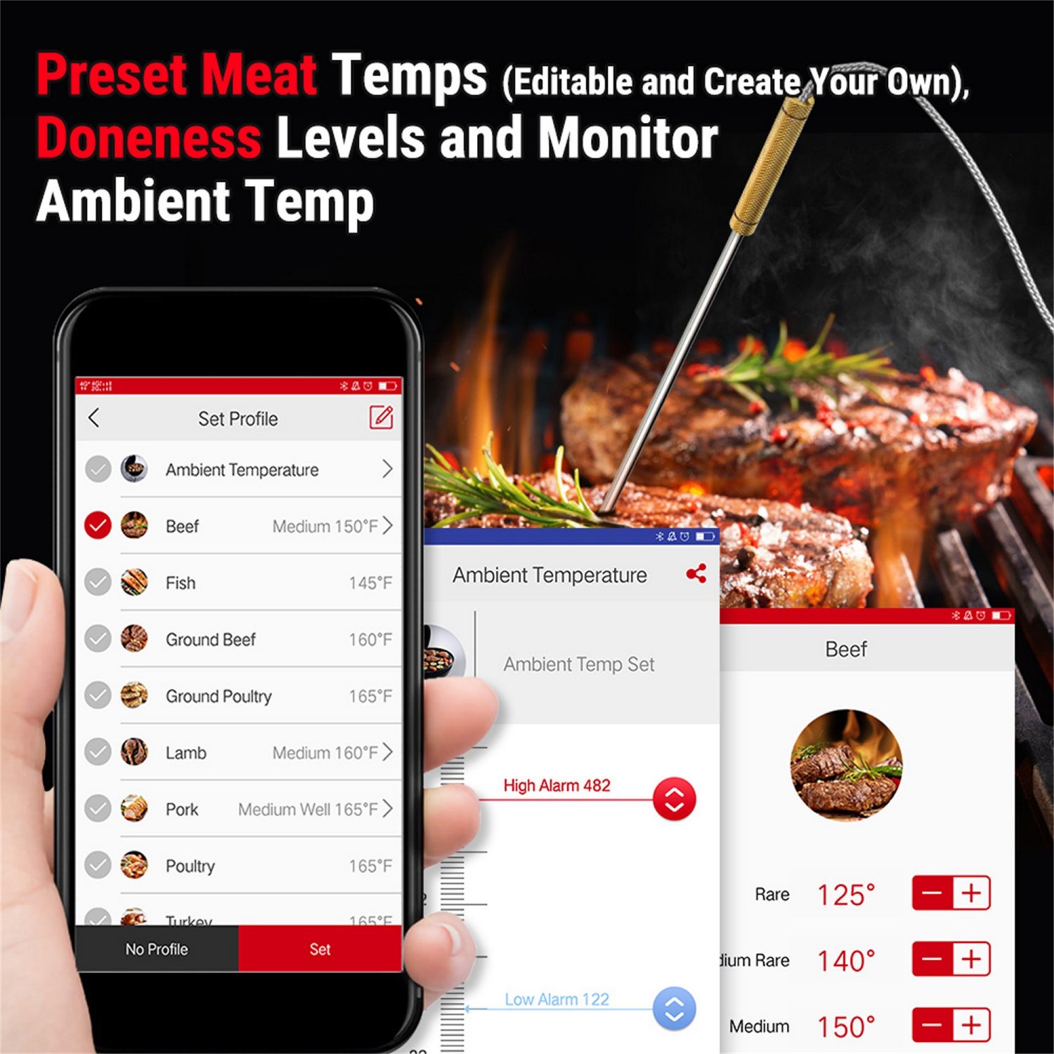 ThermoPro TP25 Smart 500 ft Wireless Meat Thermometer                                                                            - view number 6