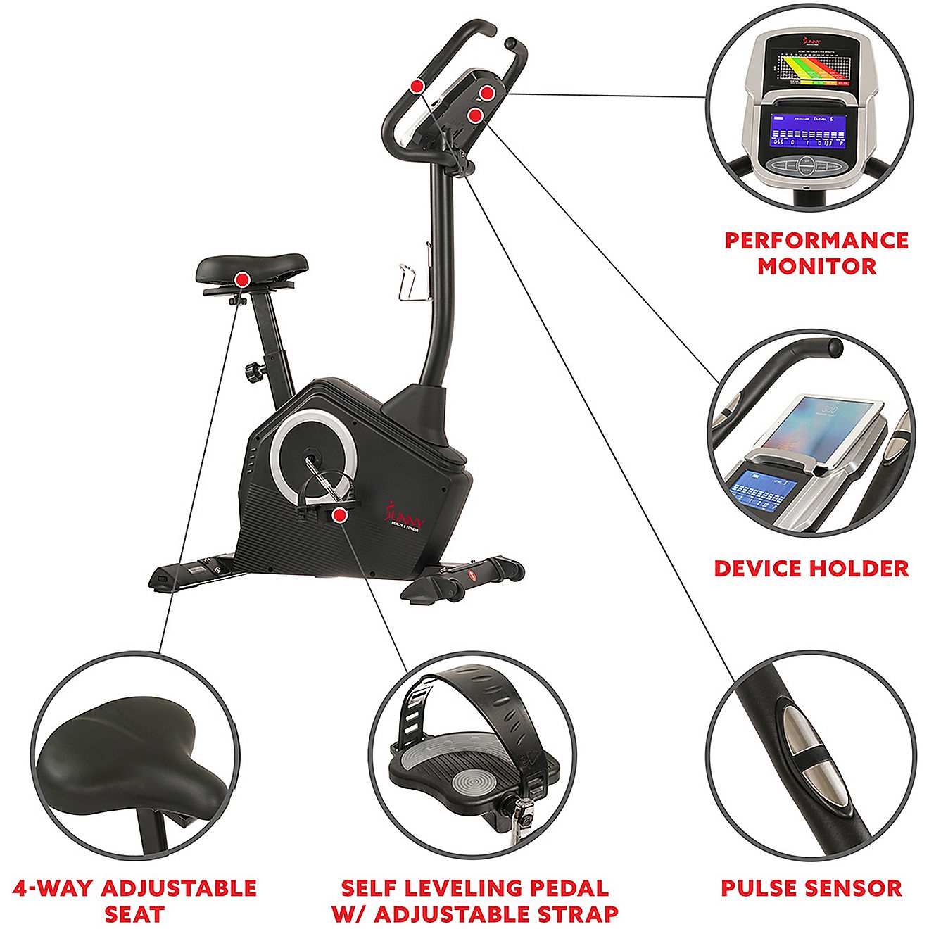 Sunny Health & Fitness Upright Bike                                                                                              - view number 4