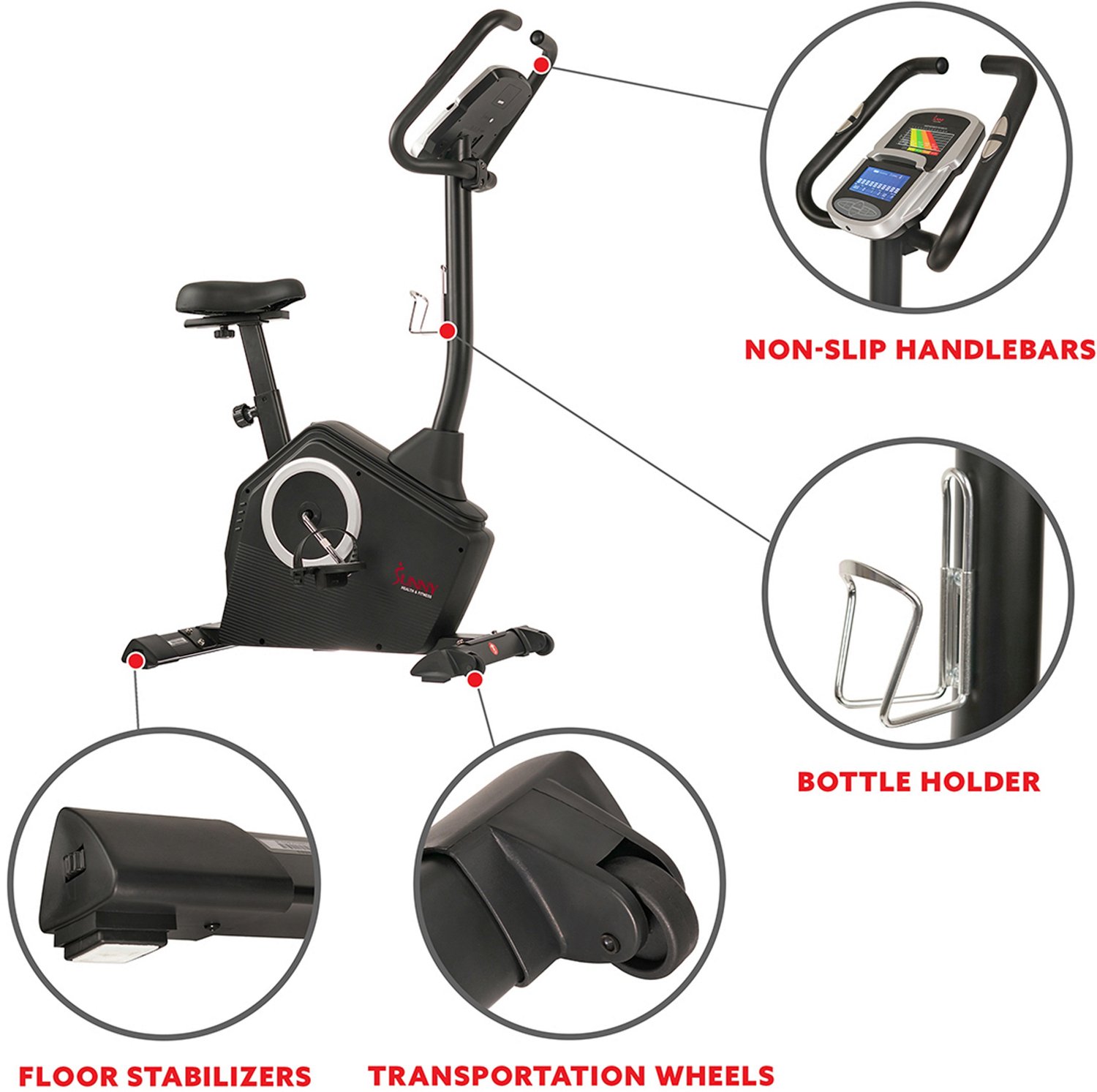 Sunny Health & Fitness Upright Bike - view number 5