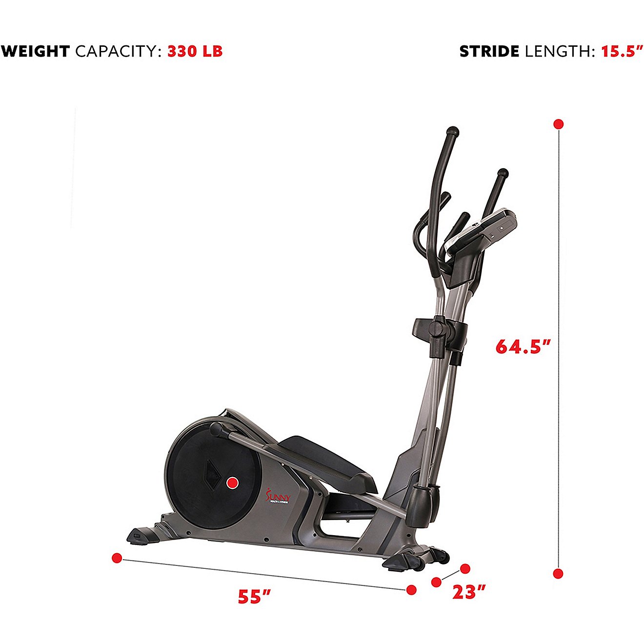 Sunny Health & Fitness Pre-Programmed Magnetic Machine Elliptical Trainer                                                        - view number 5