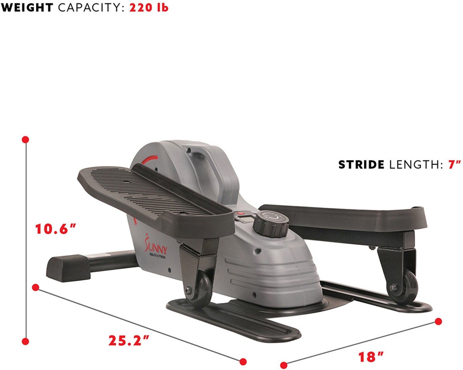 Sunny Health & Fitness Portable Stand Up Elliptical Trainer                                                                      - view number 7