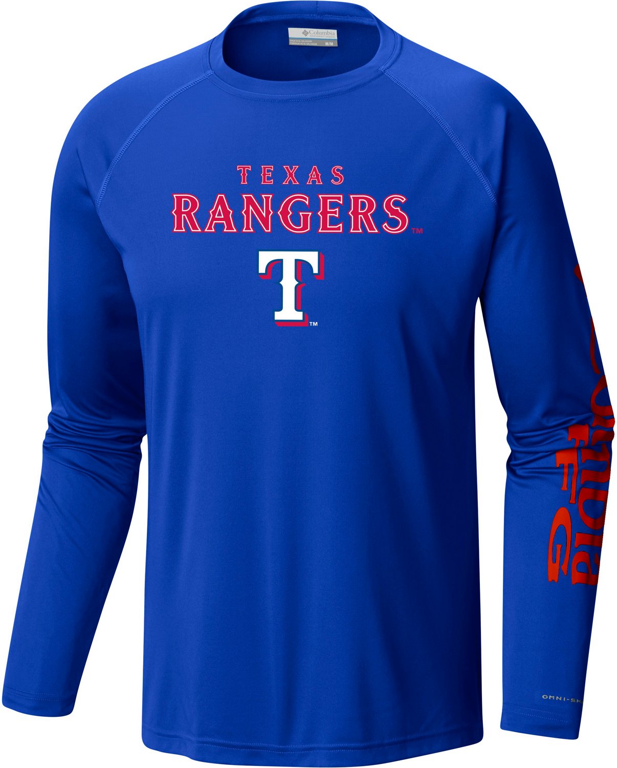 Columbia Sportswear Men's Texas Rangers PFG Terminal Tackle Long Sleeve T- shirt