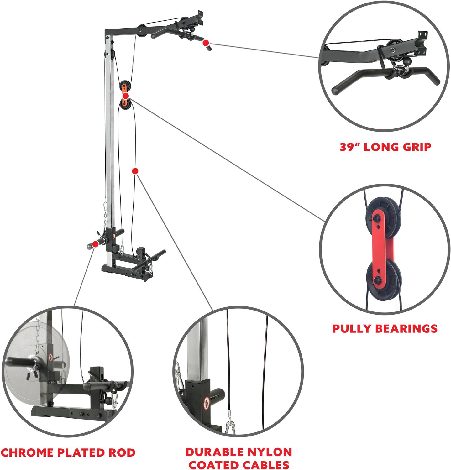 Sunny Health & Fitness Lat Pulldown Pulley System                                                                                - view number 5