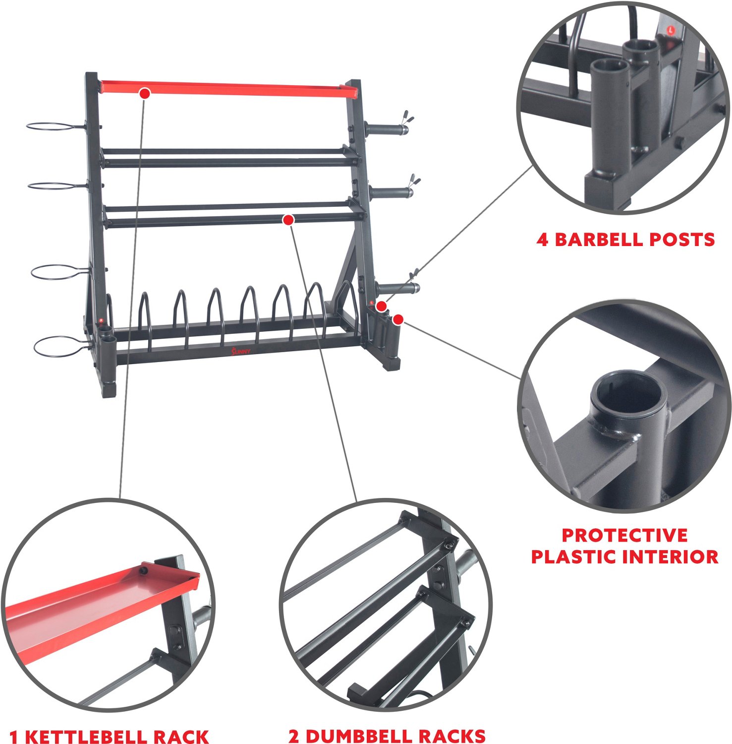 Sunny Health & Fitness All-in-One Storage Rack                                                                                   - view number 7