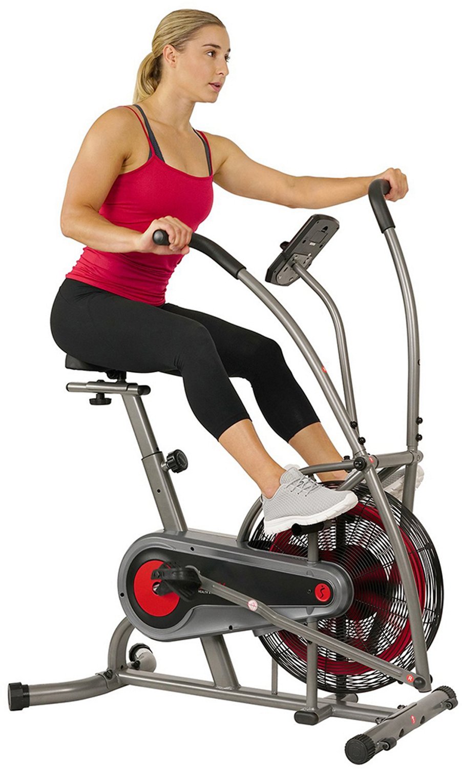 sunny health & fitness air resistance hybrid bike