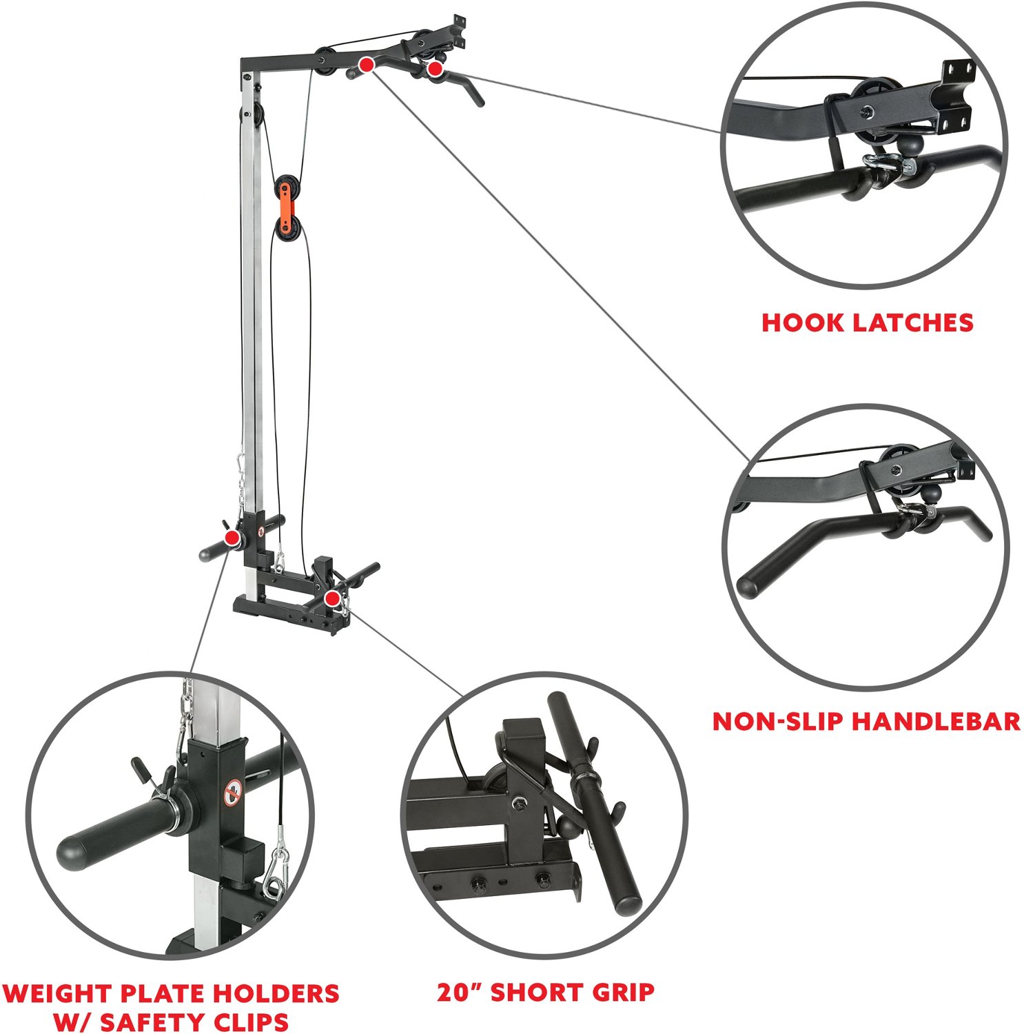 Sunny Health & Fitness Lat Pulldown Pulley System                                                                                - view number 6