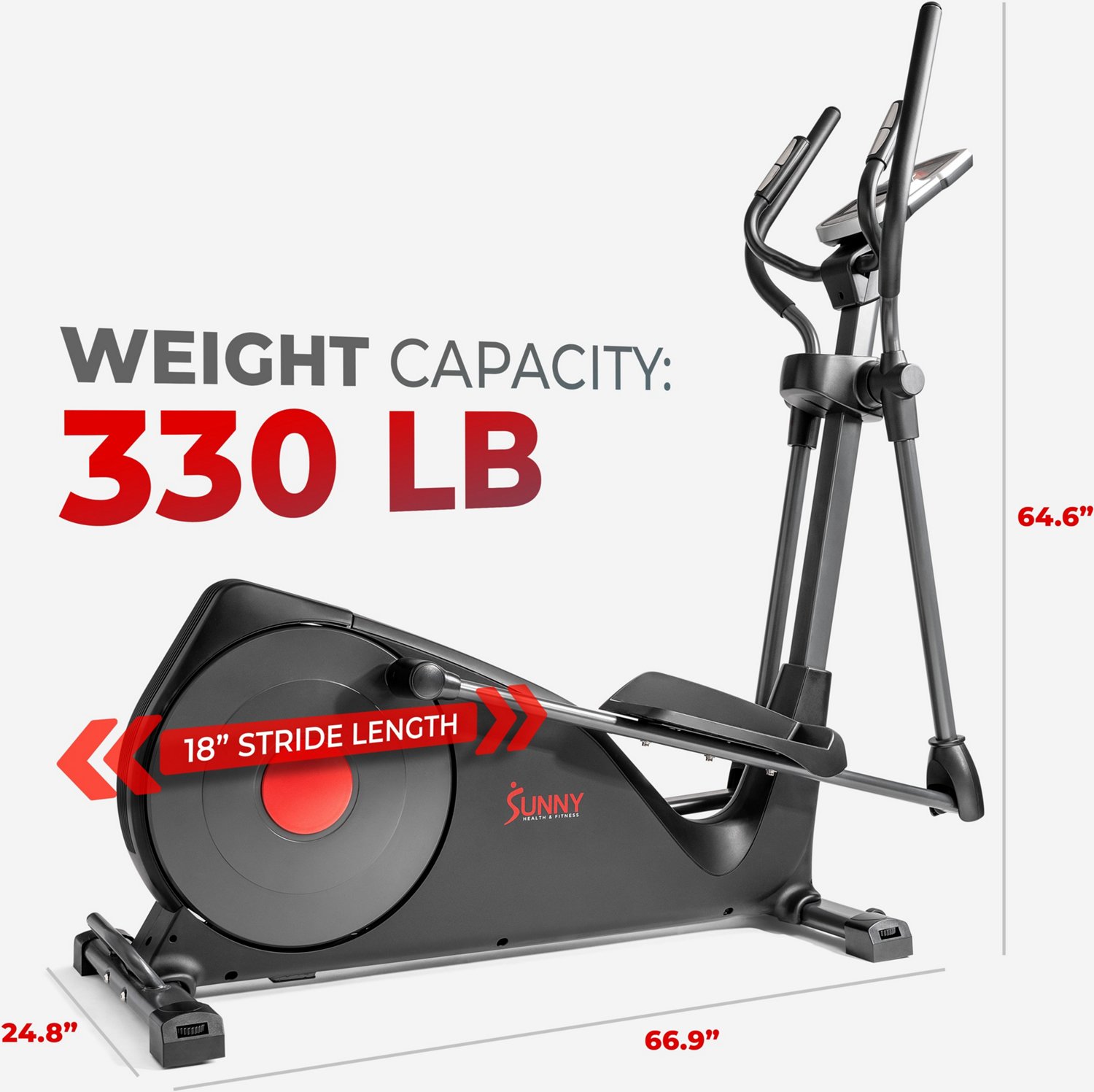 Sunny Health & Fitness Pre-Programmed Elliptical Trainer                                                                         - view number 4