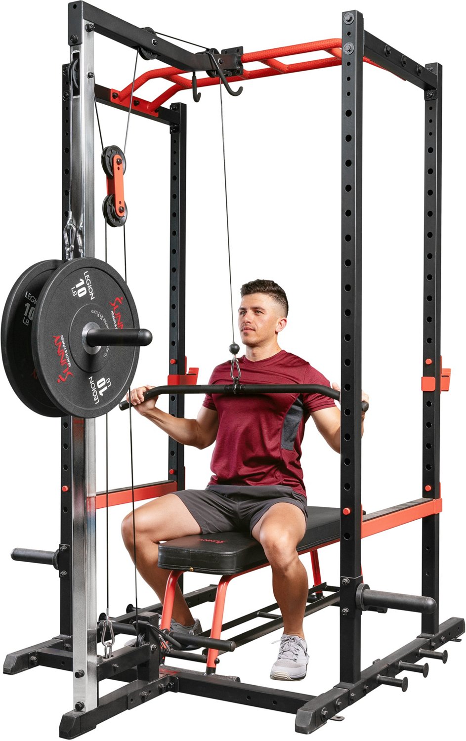 Sunny Health & Fitness Lat Pulldown Pulley System Academy
