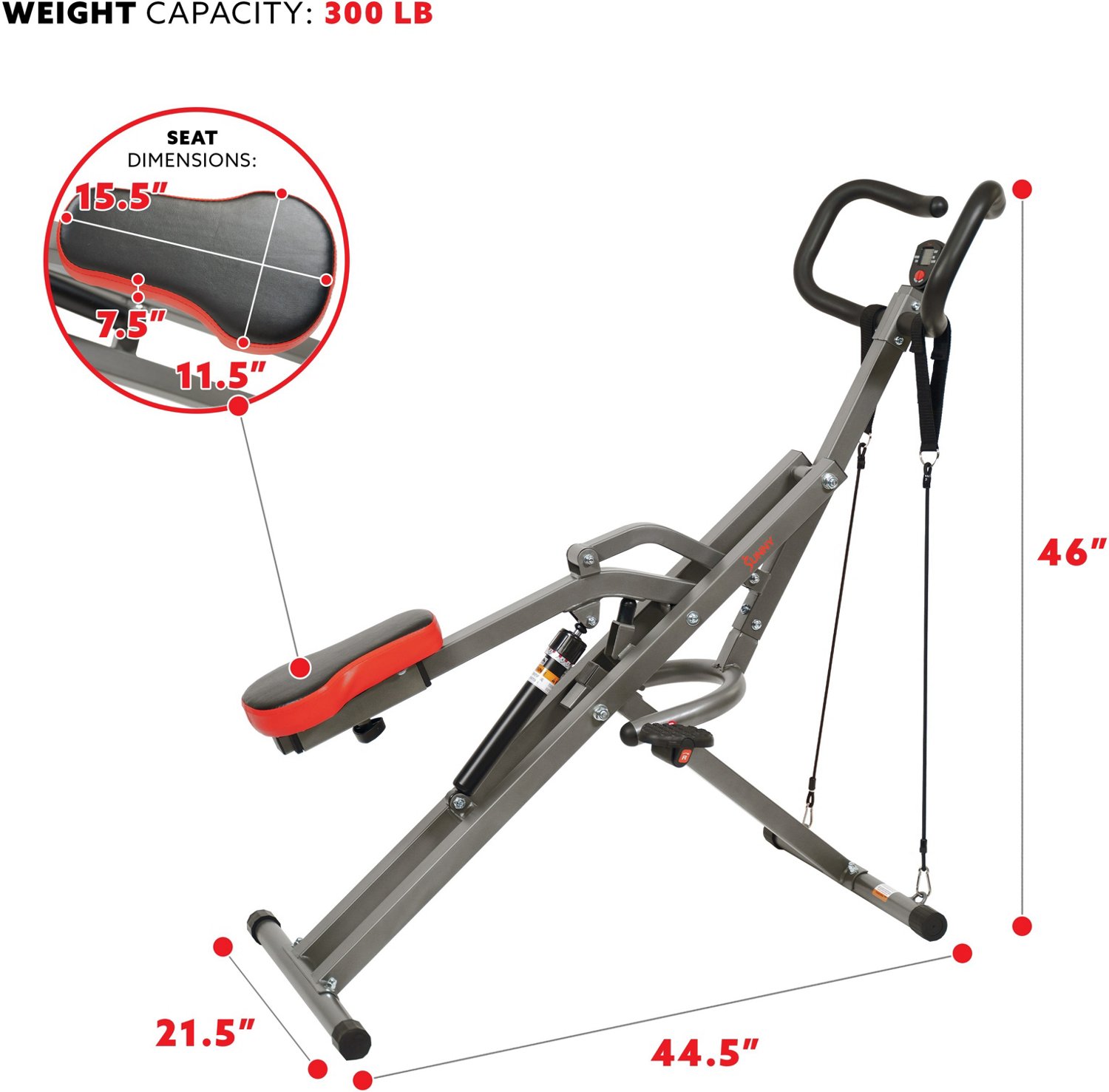 Sunny Health & Fitness Row-N-Ride Pro Squat Assist Trainer                                                                       - view number 5