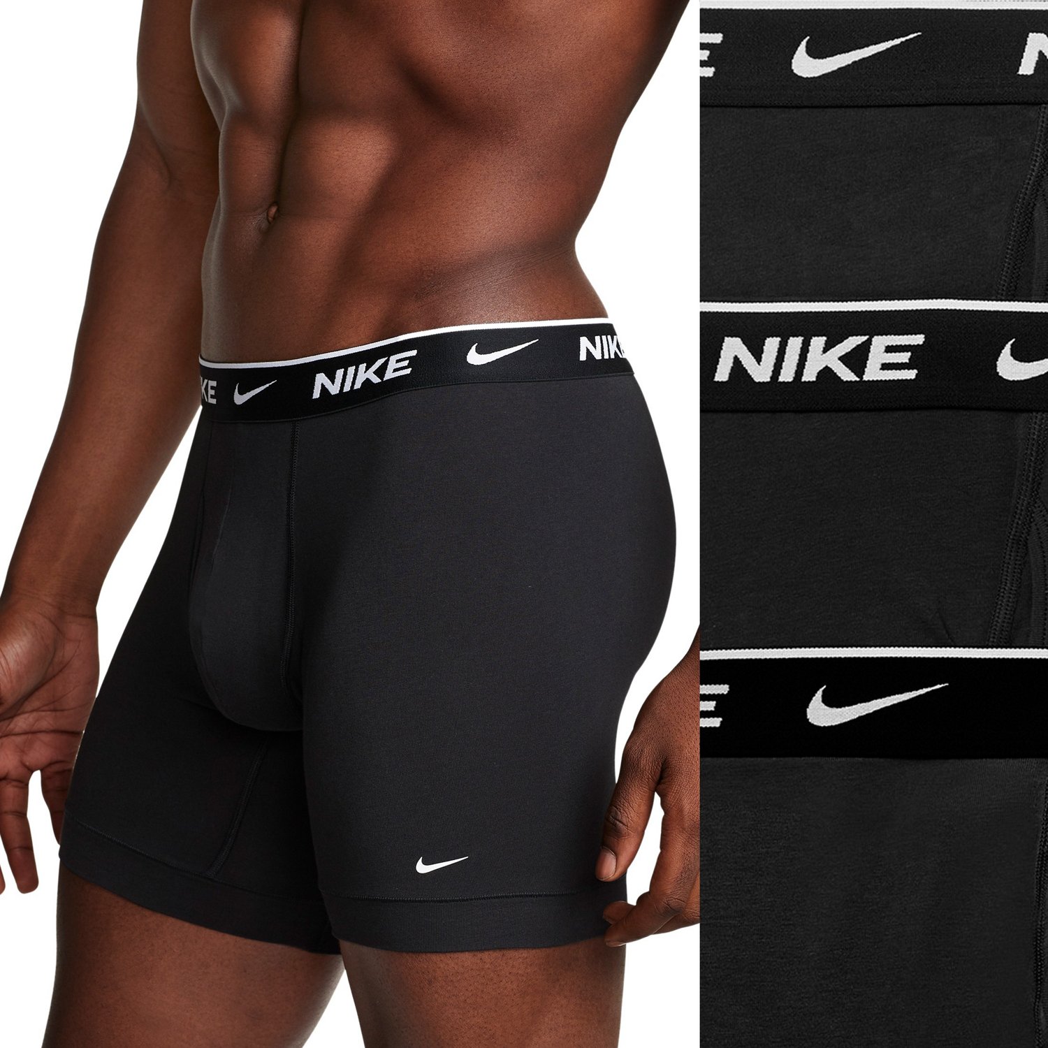 Nike Men's Essential Cotton Stretch Boxer Briefs 3-Pack | Academy