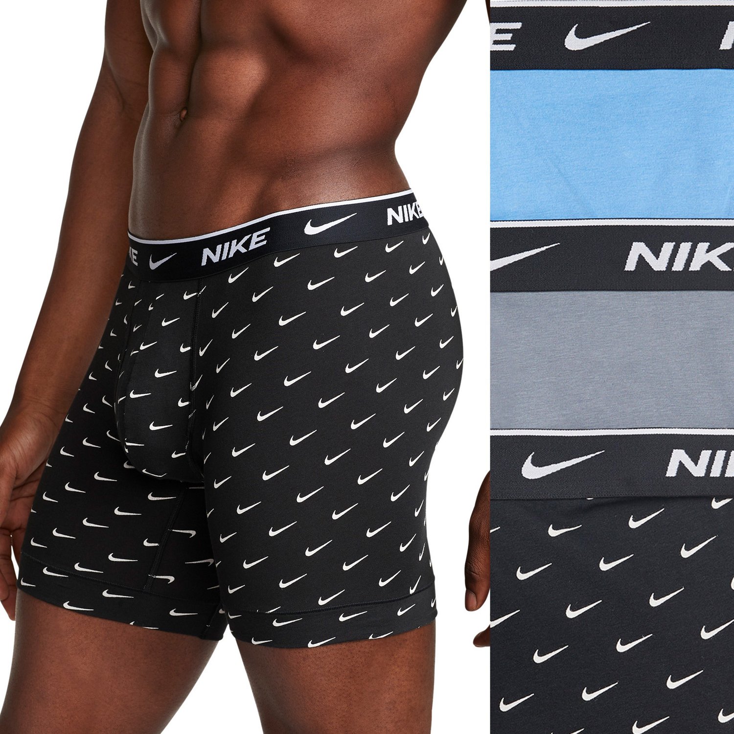 Nike Men's Essential Cotton Stretch Boxer Briefs 3-Pack | Academy