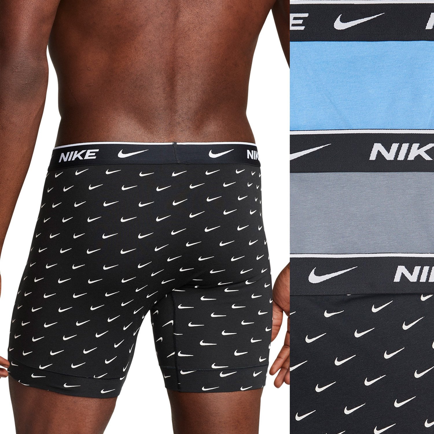 Nike Men's Essential Cotton Stretch Boxer Briefs 3-Pack | Academy