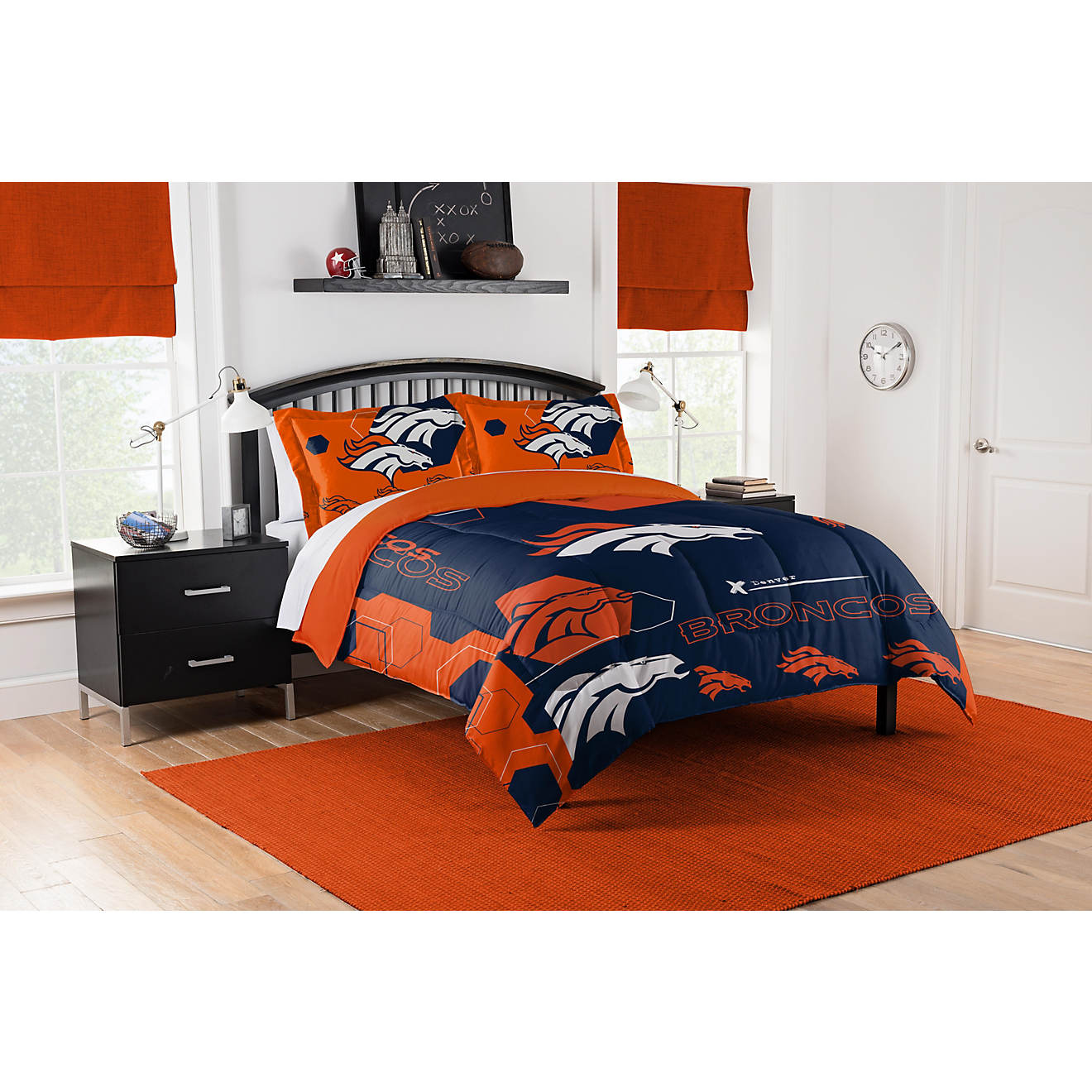 Northwest Denver Broncos Hexagon Full/Queen Comforter Set                                                                        - view number 1
