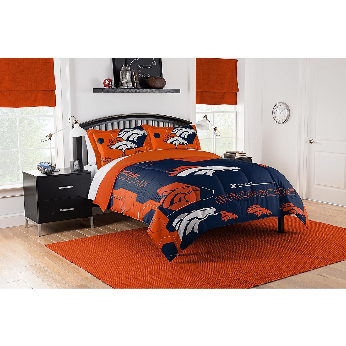 Northwest Denver Broncos Hexagon Full/Queen Comforter Set                                                                        - view number 1