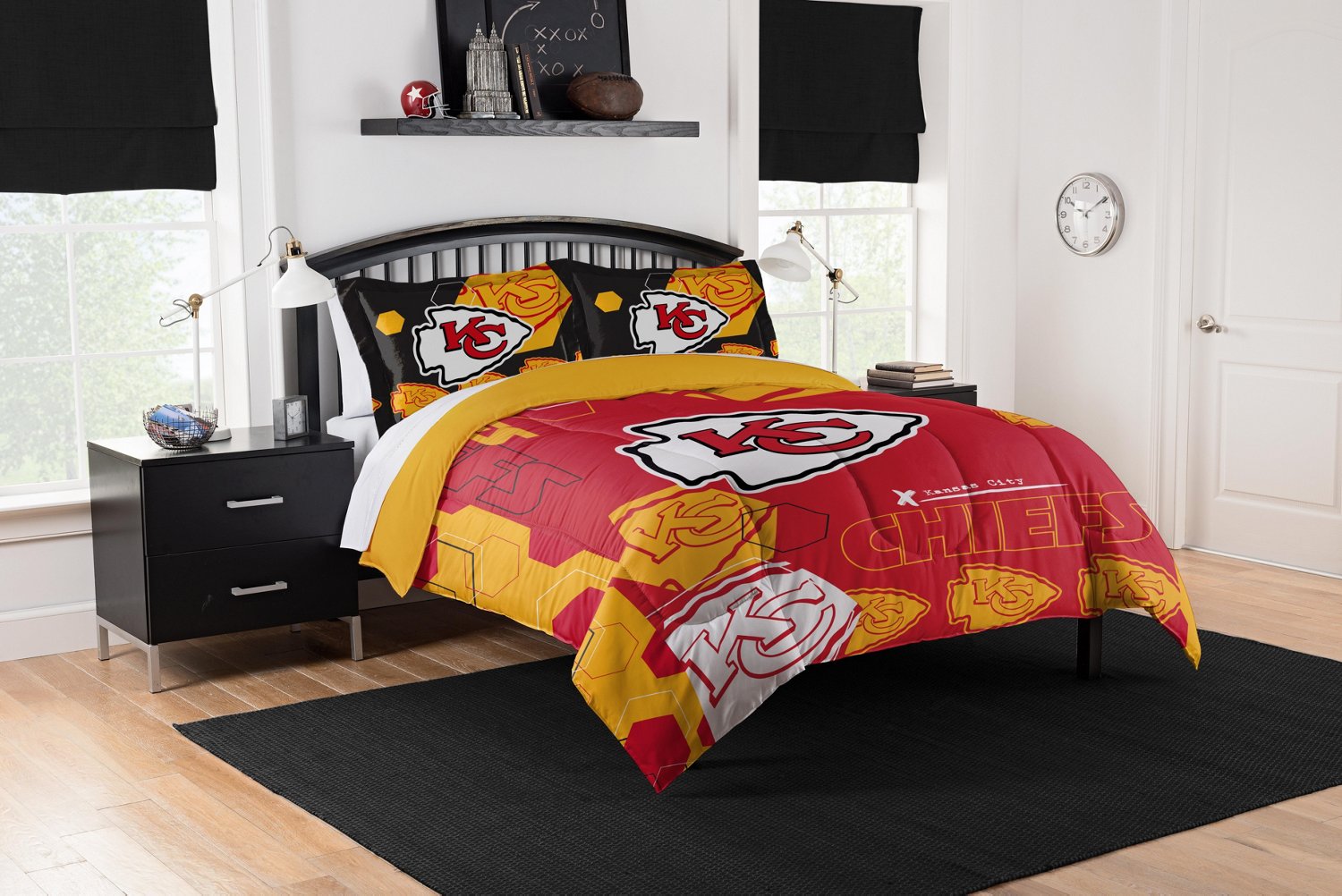 Northwest Kansas City Chiefs Hexagon Full/Queen Comforter Set Academy