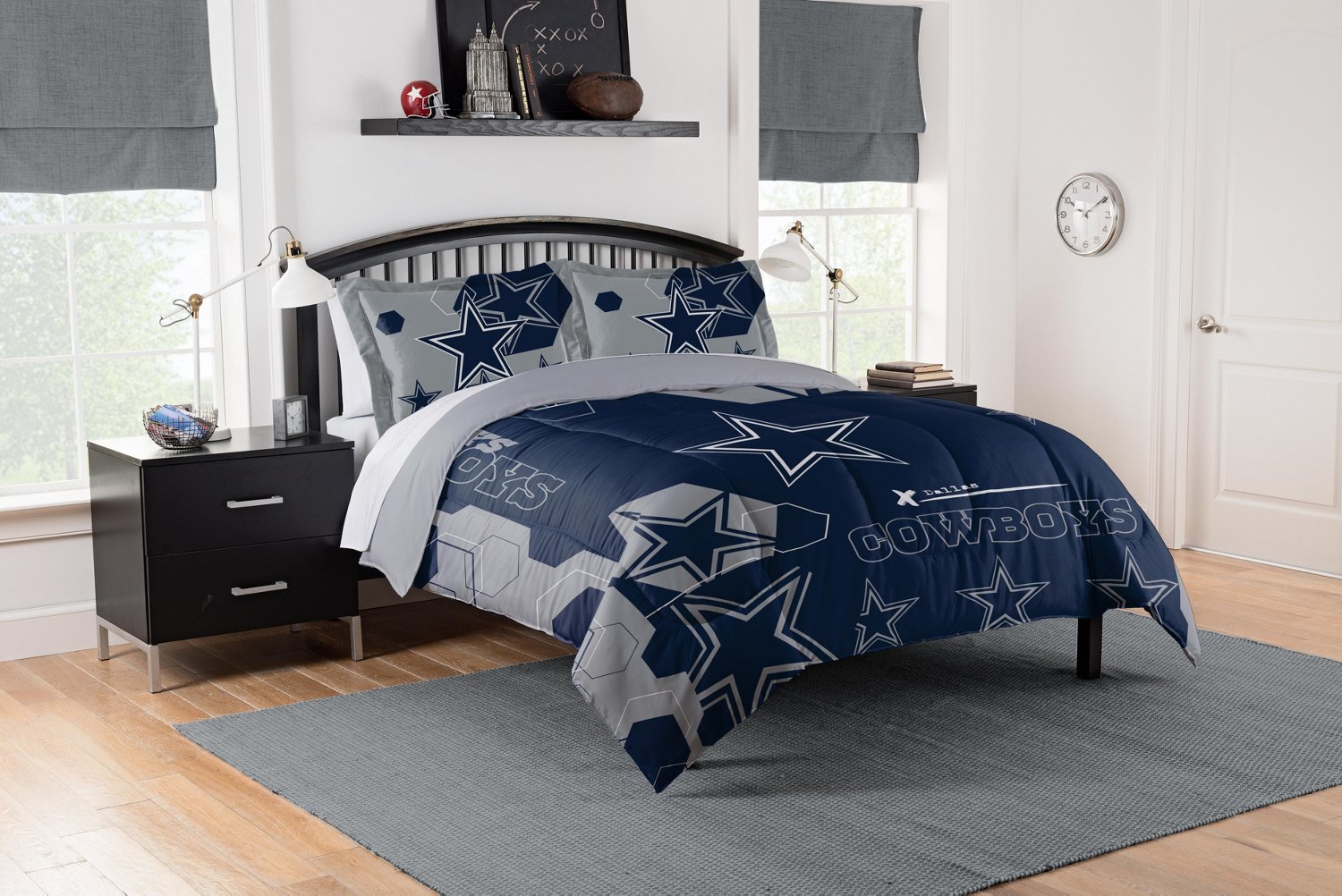 Northwest Dallas Cowboys Hexagon Full/Queen Comforter Set Academy