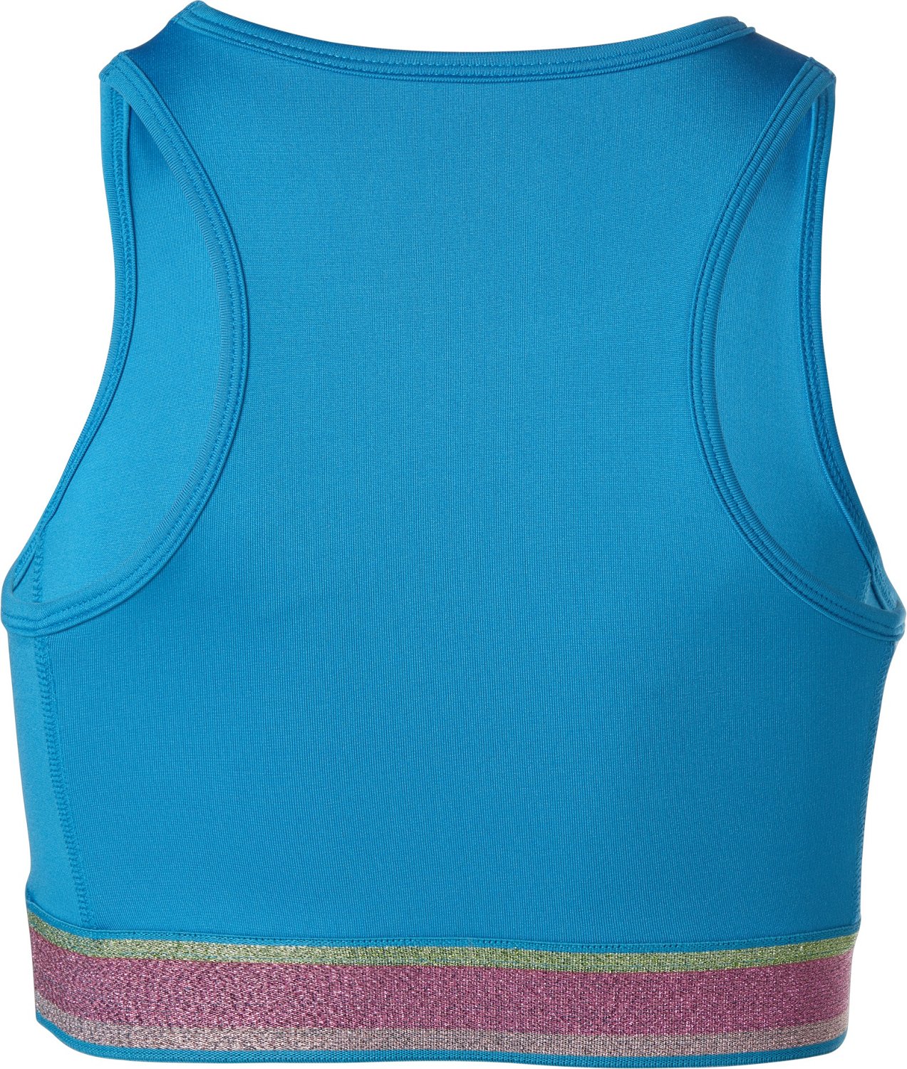 BCG Girls’ Long ZigZag Glitter Stripe Sports Bra - view number 2