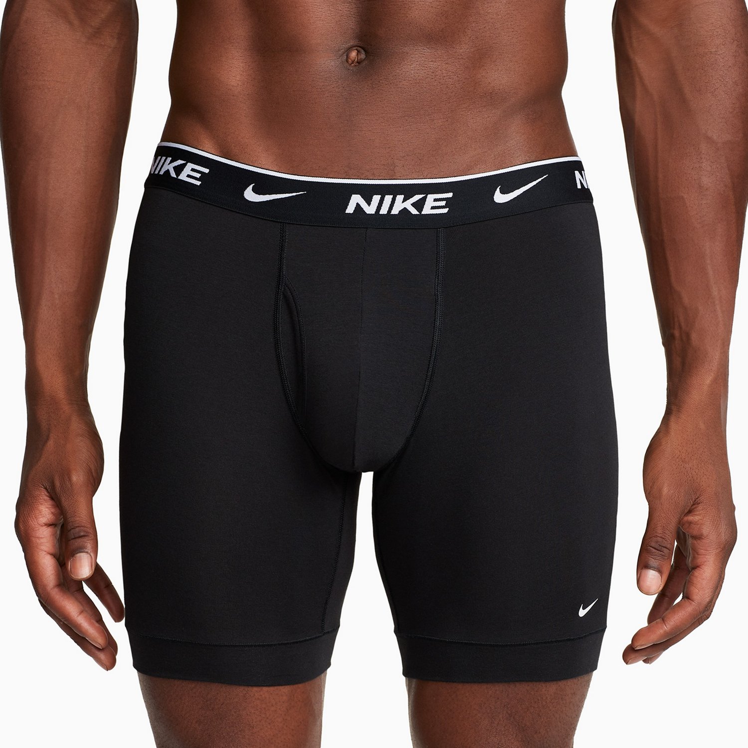 Nike Men's Essential Cotton Stretch Long Boxer Briefs 3-Pack | Academy