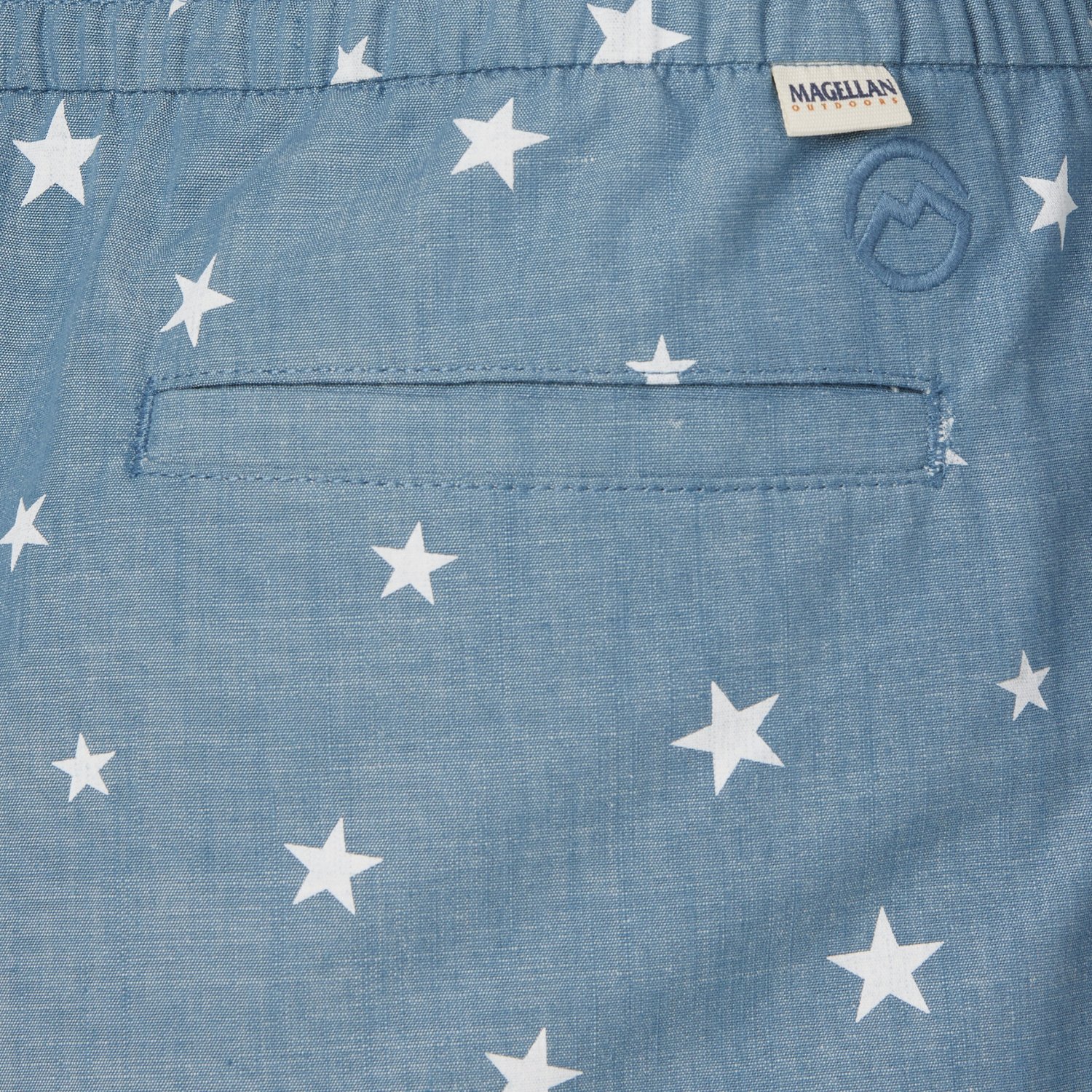 Magellan Outdoors Women's Local State Chambray Shorty Americana Plus Size Shorts 5 in - view number 3