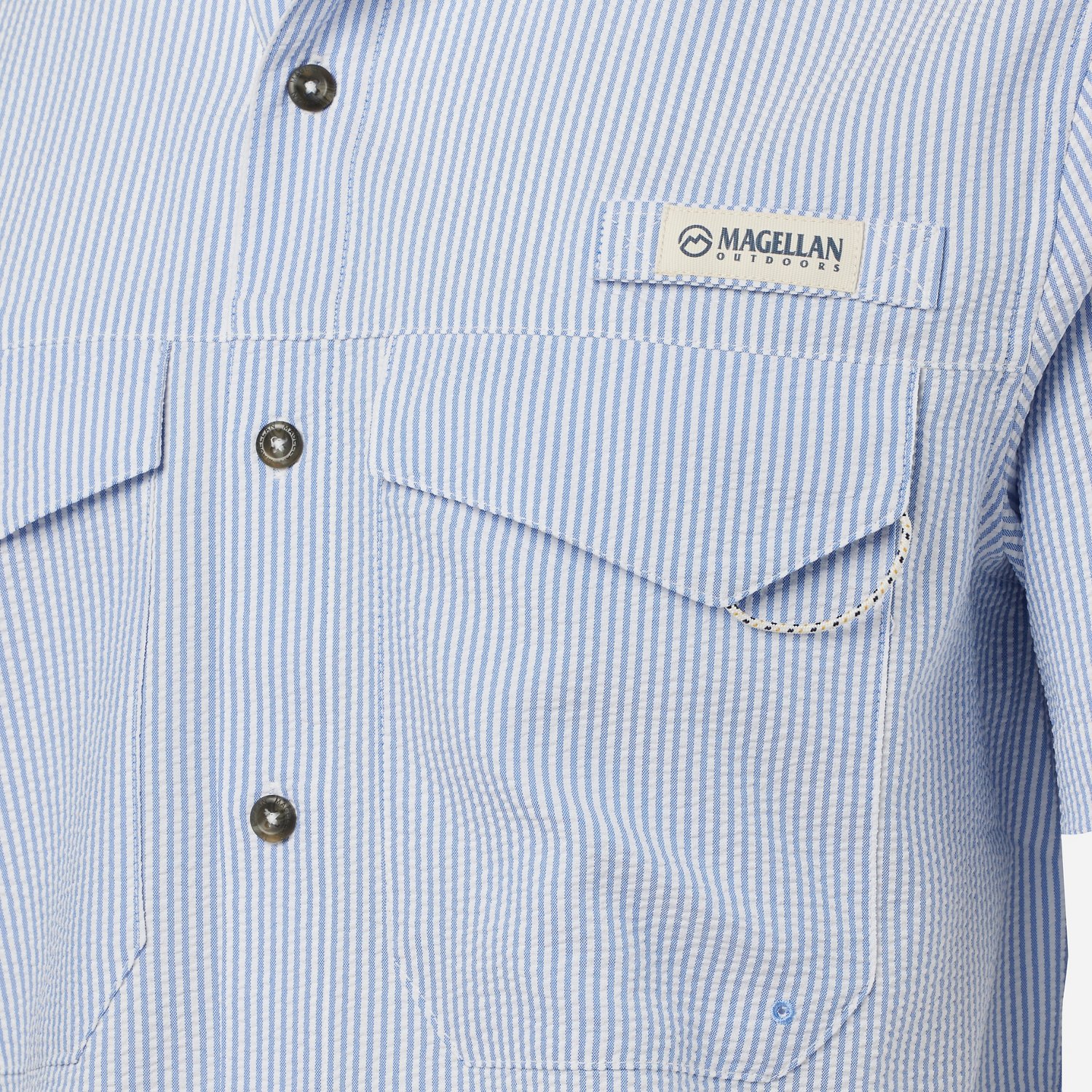 Magellan Outdoors Men's Southern Summer Seersucker Traditional Short Sleeve Shirt - view number 3