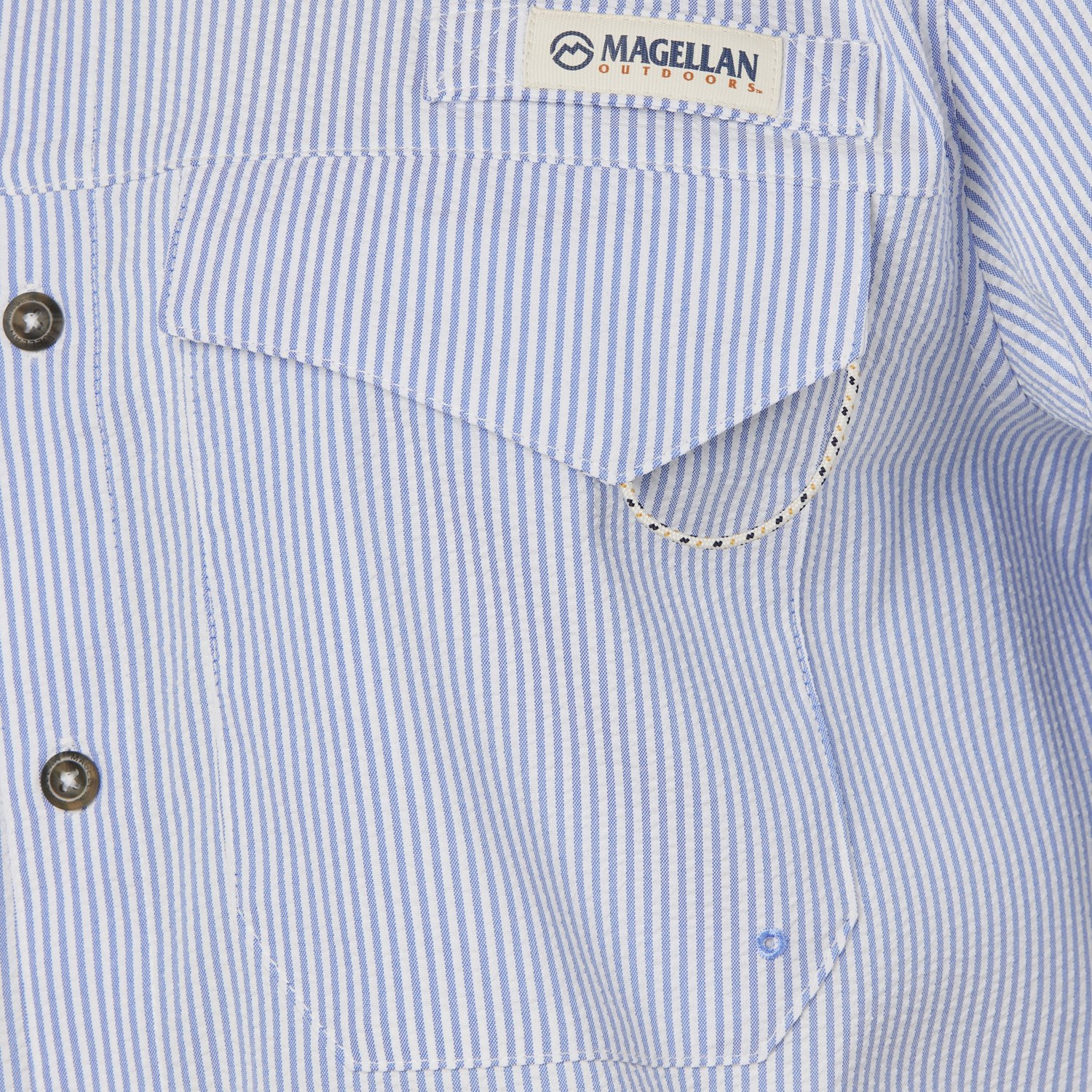 Magellan Outdoors Men's Southern Summer Seersucker Traditional Short Sleeve Shirt - view number 4