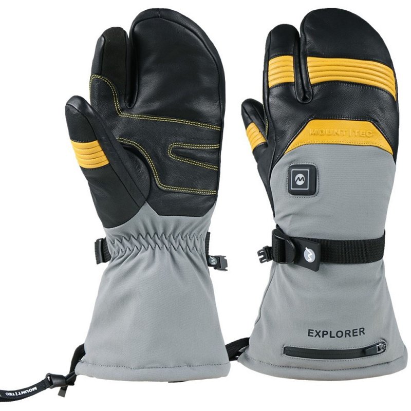Mount Tec Explorer 5 Performance Heated 3-Finger Gloves Yellow, X-Large - Men's Gloves at Academy Sports