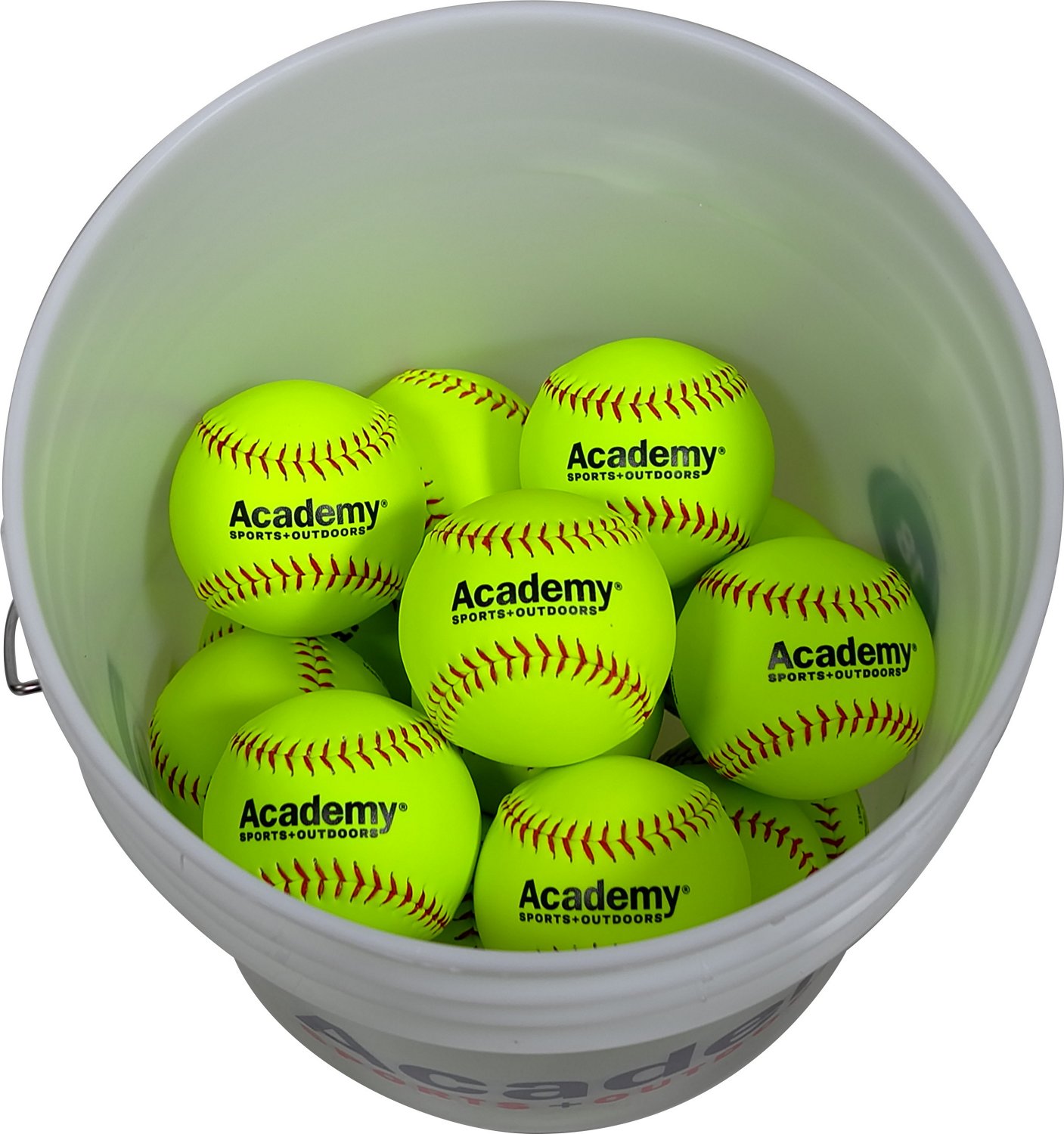 Academy Sports + Outdoors 12 in Fast-Pitch Practice Softballs 18-count  Bucket