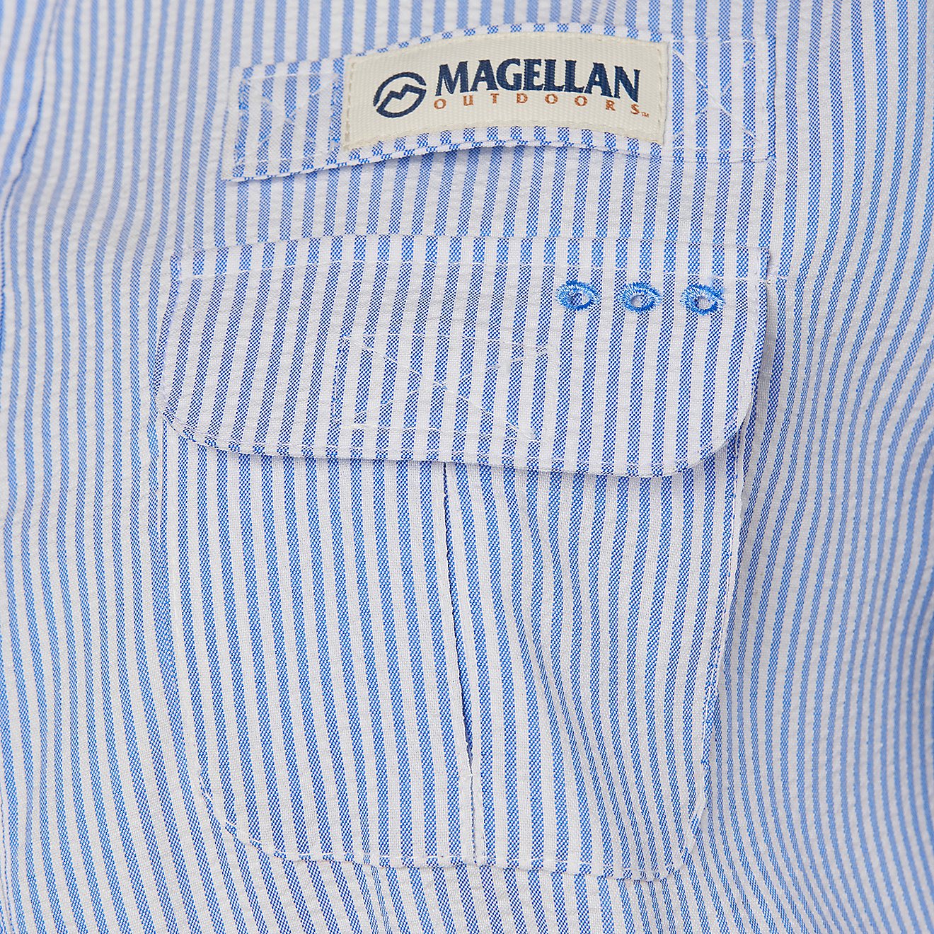 Magellan Outdoors Women's Southern Summer Seersucker Long Sleeve Fishing Shirt Dress                                             - view number 6