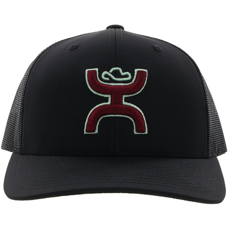 Hooey Unisex Sterling 6-Panel Trucker Cap Black W/Maroon/Grey Hooey Logo - Men's Hunting/Fishing Headwear at Academy Sports