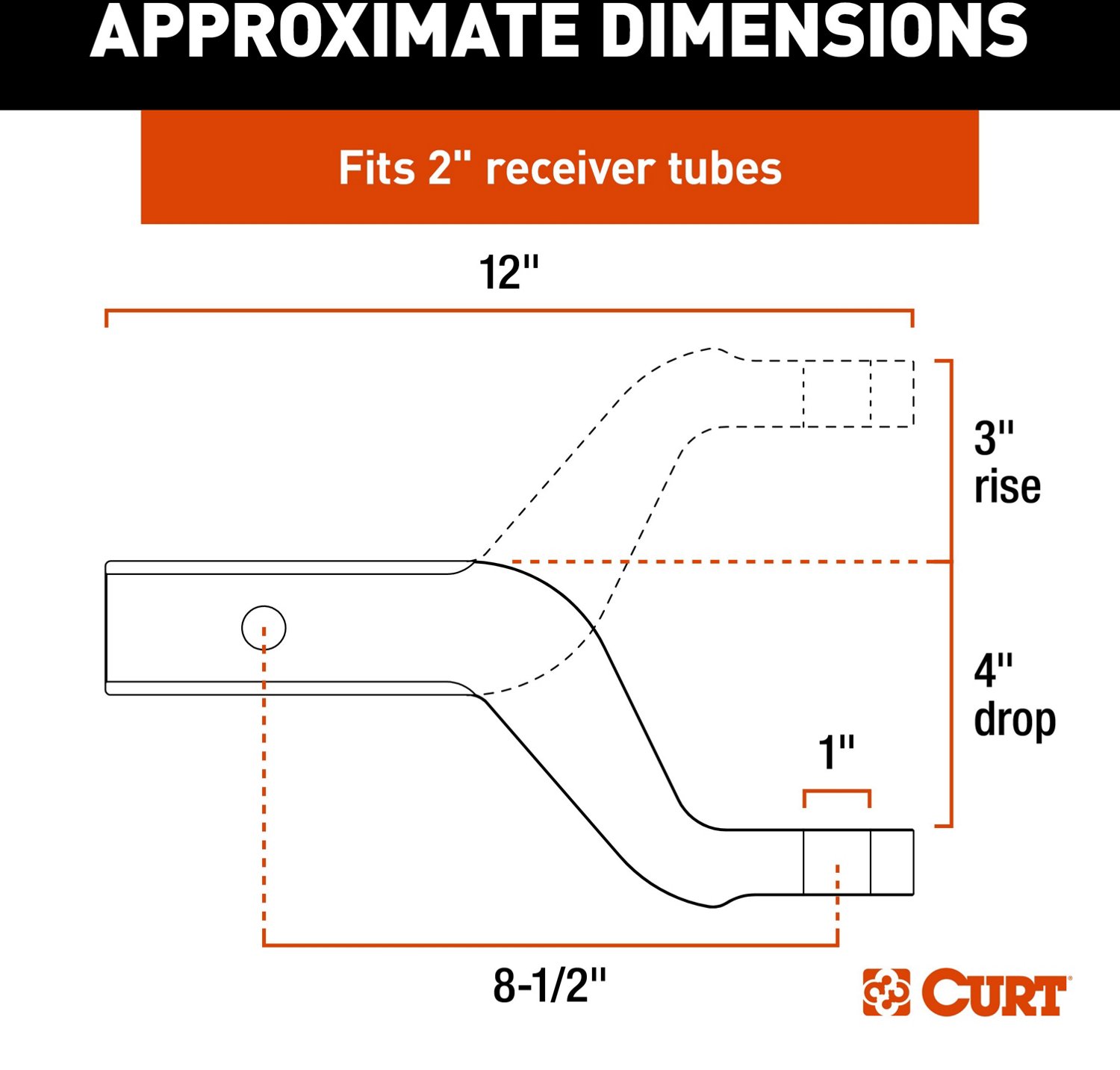 CURT 45361 Aluminum Ball Mount  - view number 2