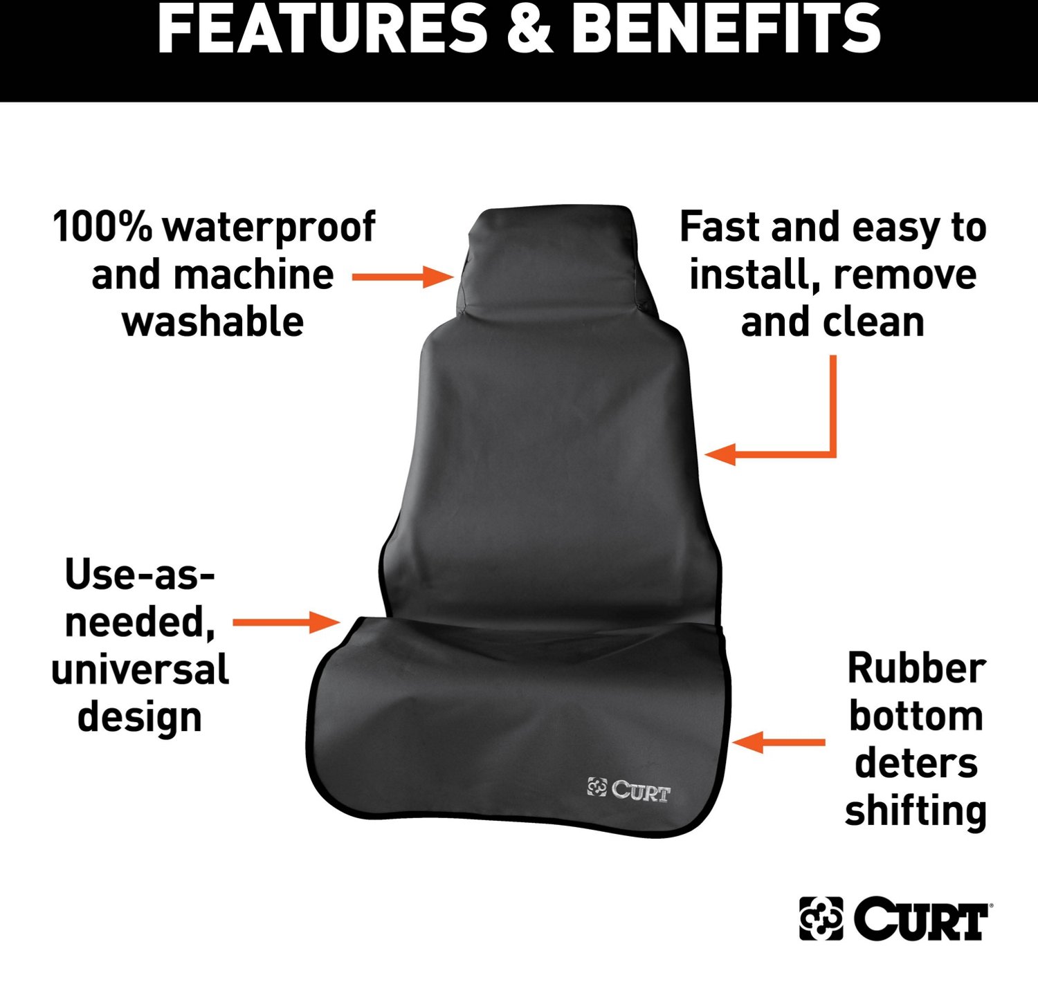 CURT 18502 Seat Defender Bucket Seat Cover                                                                                       - view number 3