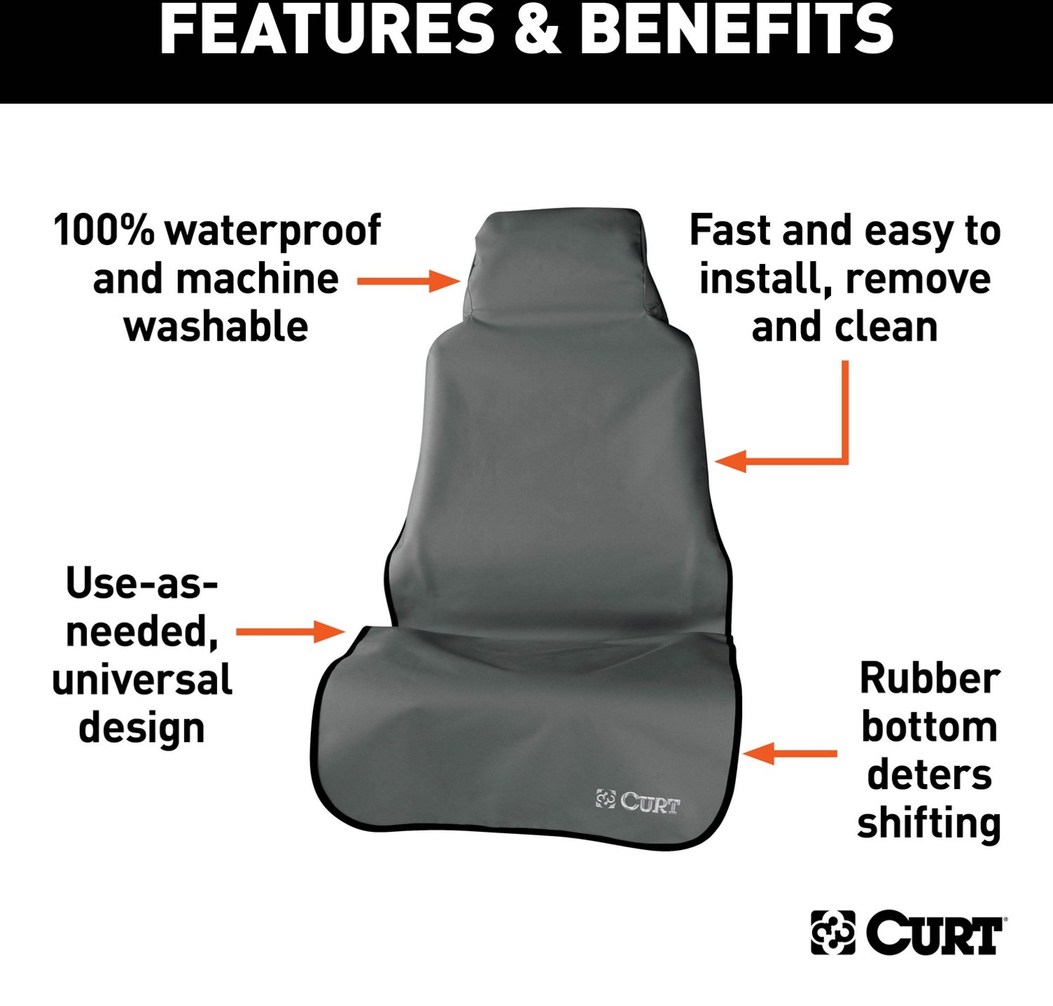 CURT 18502 Seat Defender Bucket Seat Cover - view number 3