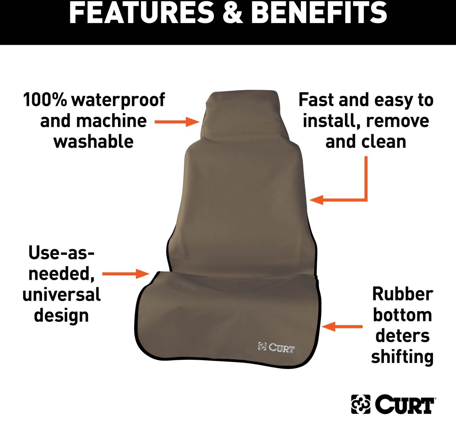 CURT 18502 Seat Defender Bucket Seat Cover - view number 3
