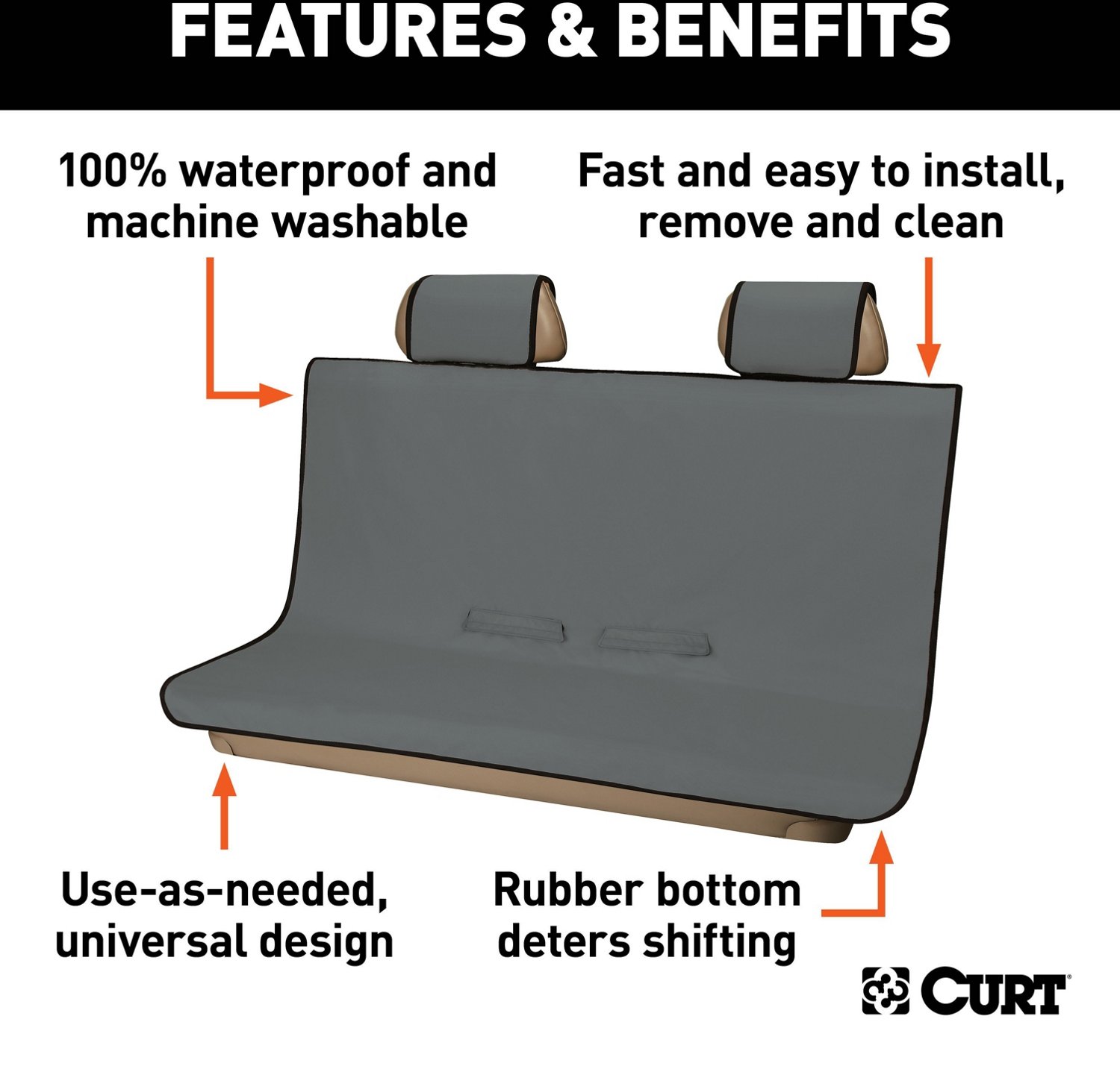 CURT 18512 Seat Defender Bench Seat Cover  - view number 3