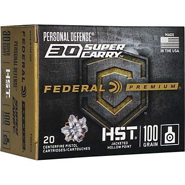 Federal HST 30 Super Carry 100-Grain Handgun Ammunition - 20 Rounds