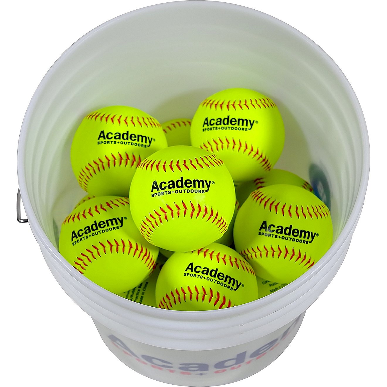 Academy Sports + Outdoors 12 in Fast-Pitch Practice Softballs 18-count Bucket                                                    - view number 2