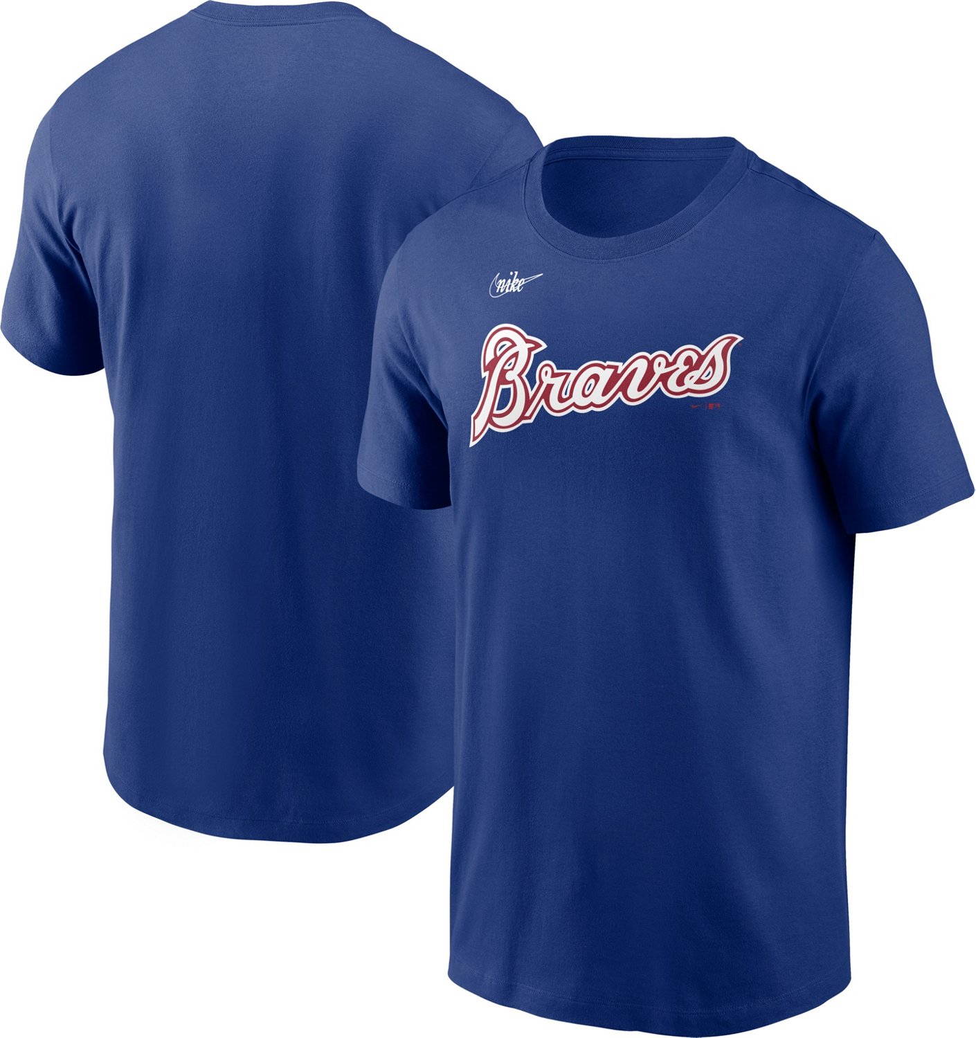 Nike Men's Atlanta Braves Cooperstown Wordmark T-shirt | Academy