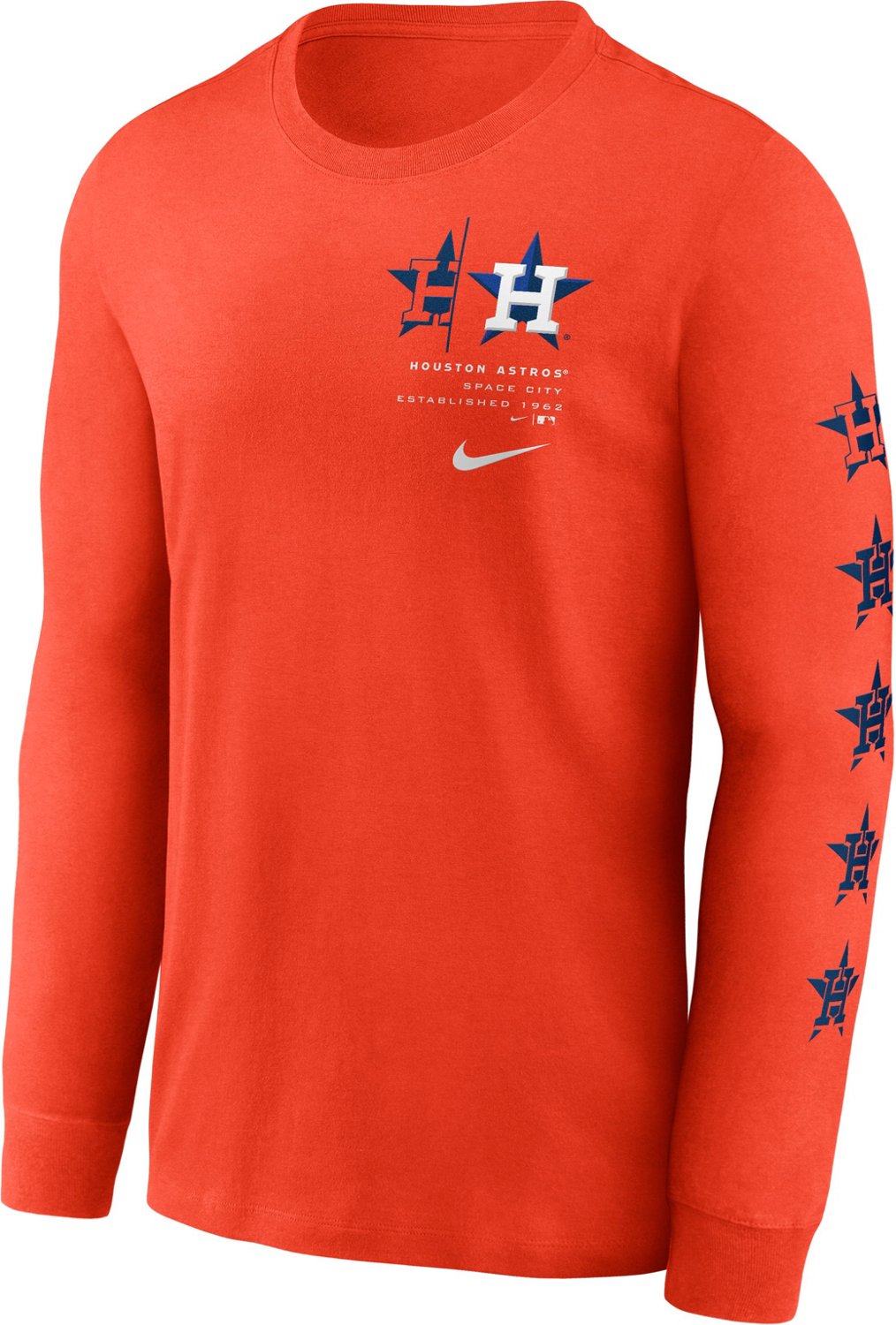 Women's Majestic Threads Navy Houston Astros Team Baseball Three-Quarter  Raglan Sleeve Tri-Blend T-Shirt