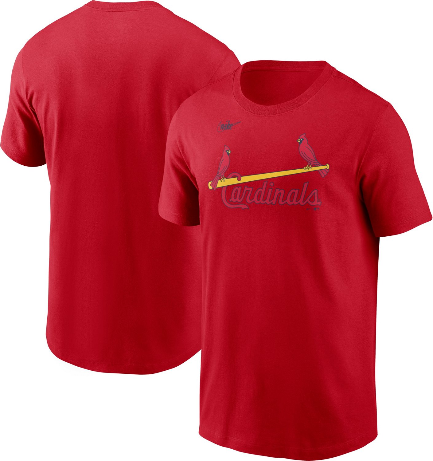 Nike Men's St. Louis Cardinals Cooperstown Wordmark Graphic Short Sleeve T-shirt - view number 3