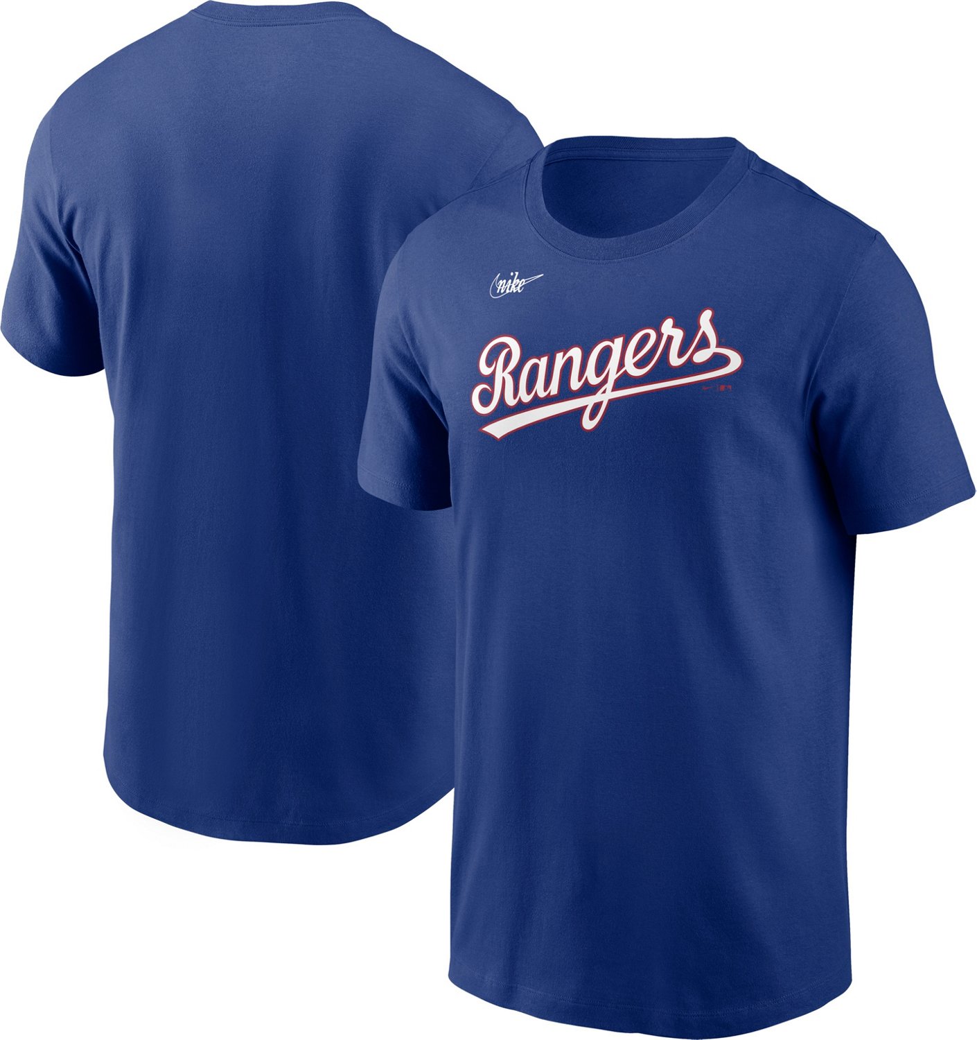 Nike Men's Texas Rangers Cooperstown Wordmark Graphic T-shirt                                                                    - view number 3
