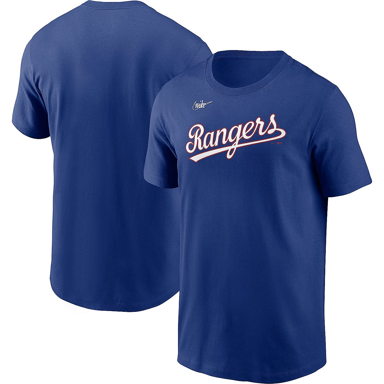 Nike Men's Texas Rangers Cooperstown Wordmark Graphic T-shirt                                                                    - view number 3