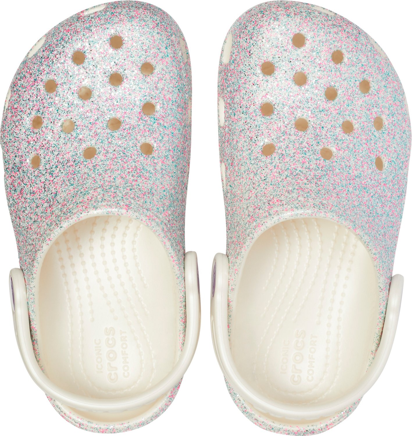 Crocs Toddler Girls' Classic Glitter Clogs Academy