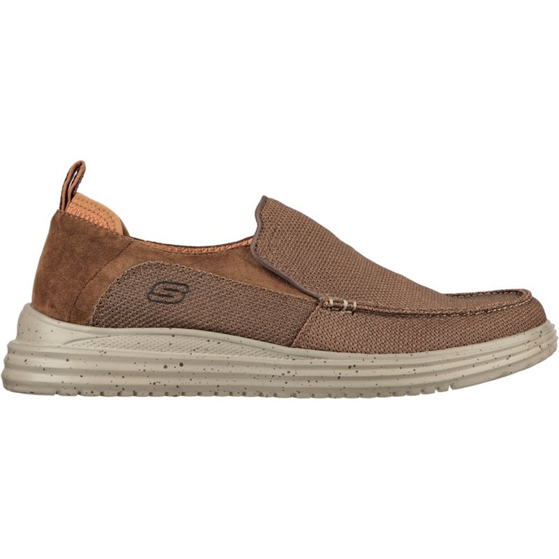 SKECHERS Men's Proven Renco Slip-On Shoes Brown, 8 - Men's Casual at Academy Sports product image