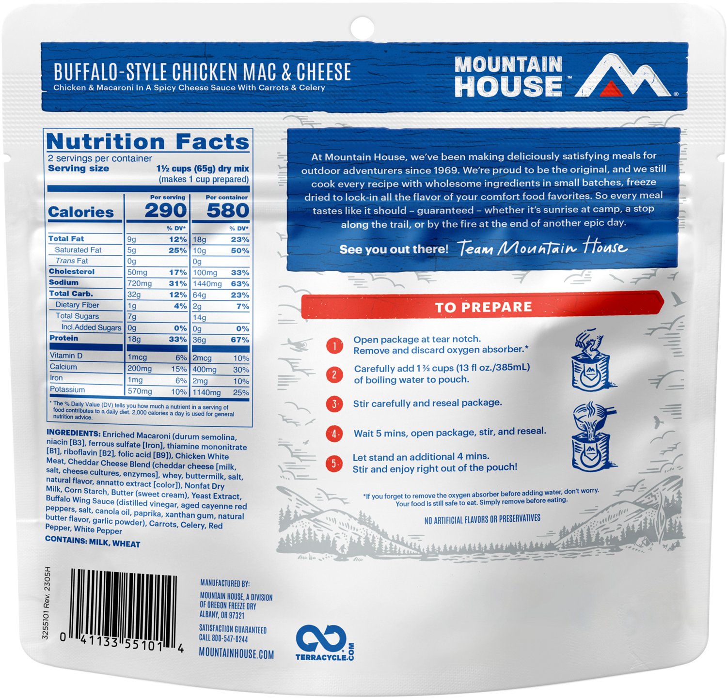 Mountain House Adventure Meals Buffalo Style Chicken Mac& Cheese Pouch                                                           - view number 3