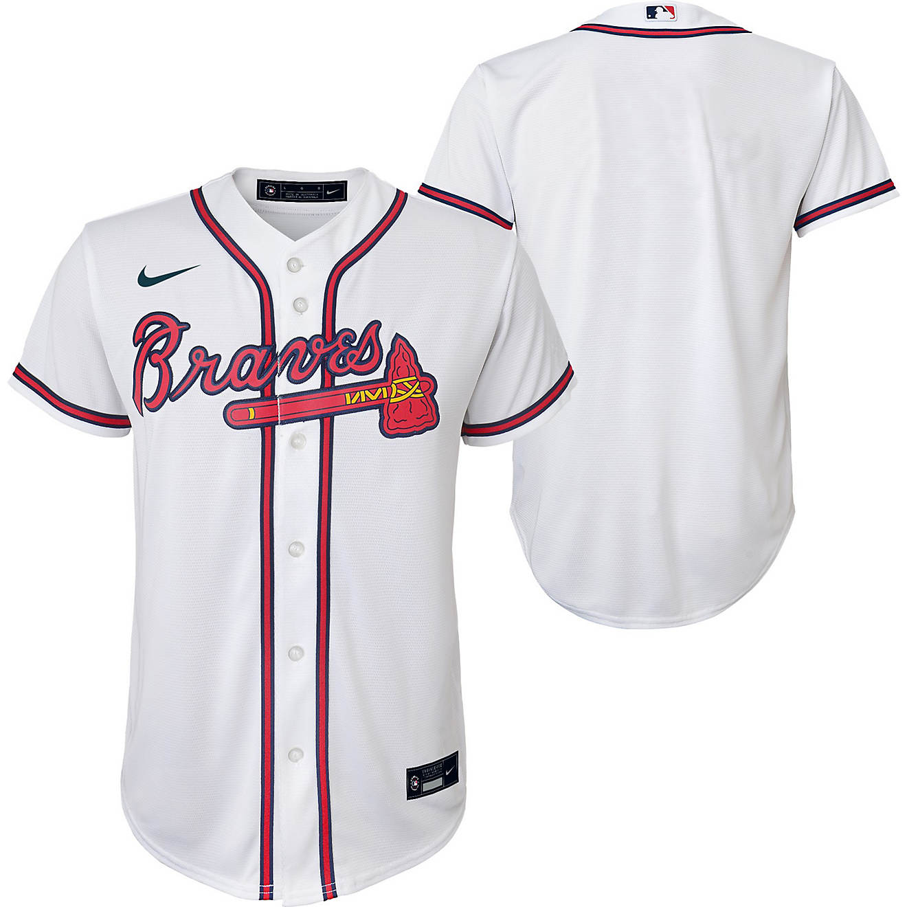 Nike Youth Atlanta Braves Home Replica Jersey                                                                                    - view number 1