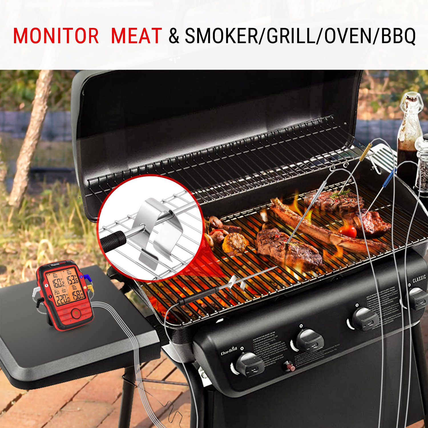 ThermoPro TP827B Wireless Grilling Thermometer                                                                                   - view number 3